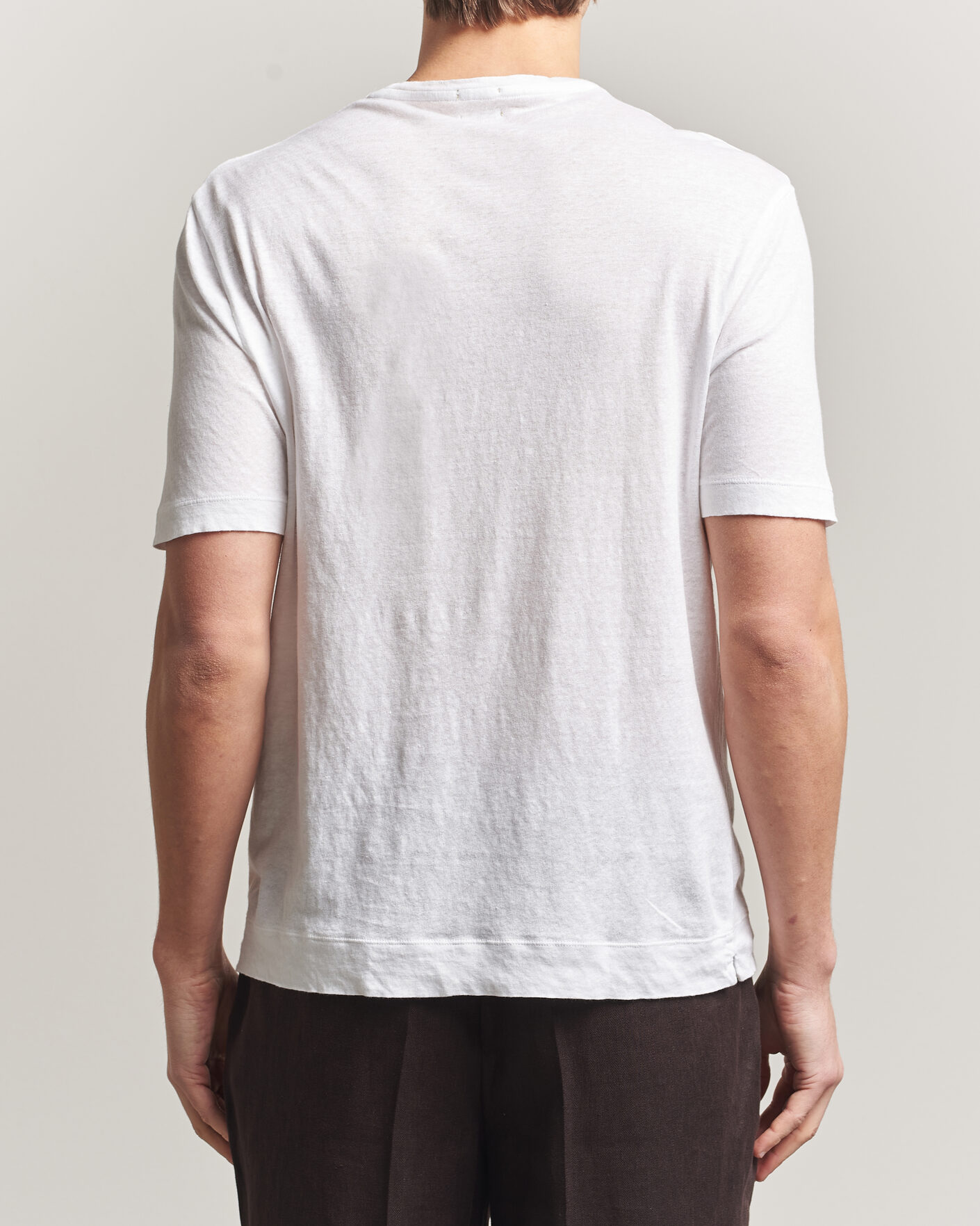Hombres | Camisetas | Massimo Alba | Panarea Cotton/Linen T-Shirt White