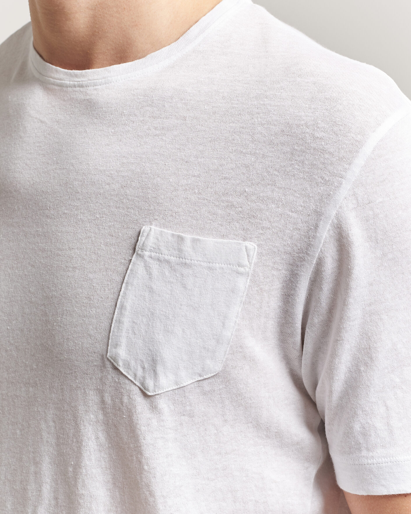 Hombres | Camisetas | Massimo Alba | Panarea Cotton/Linen T-Shirt White