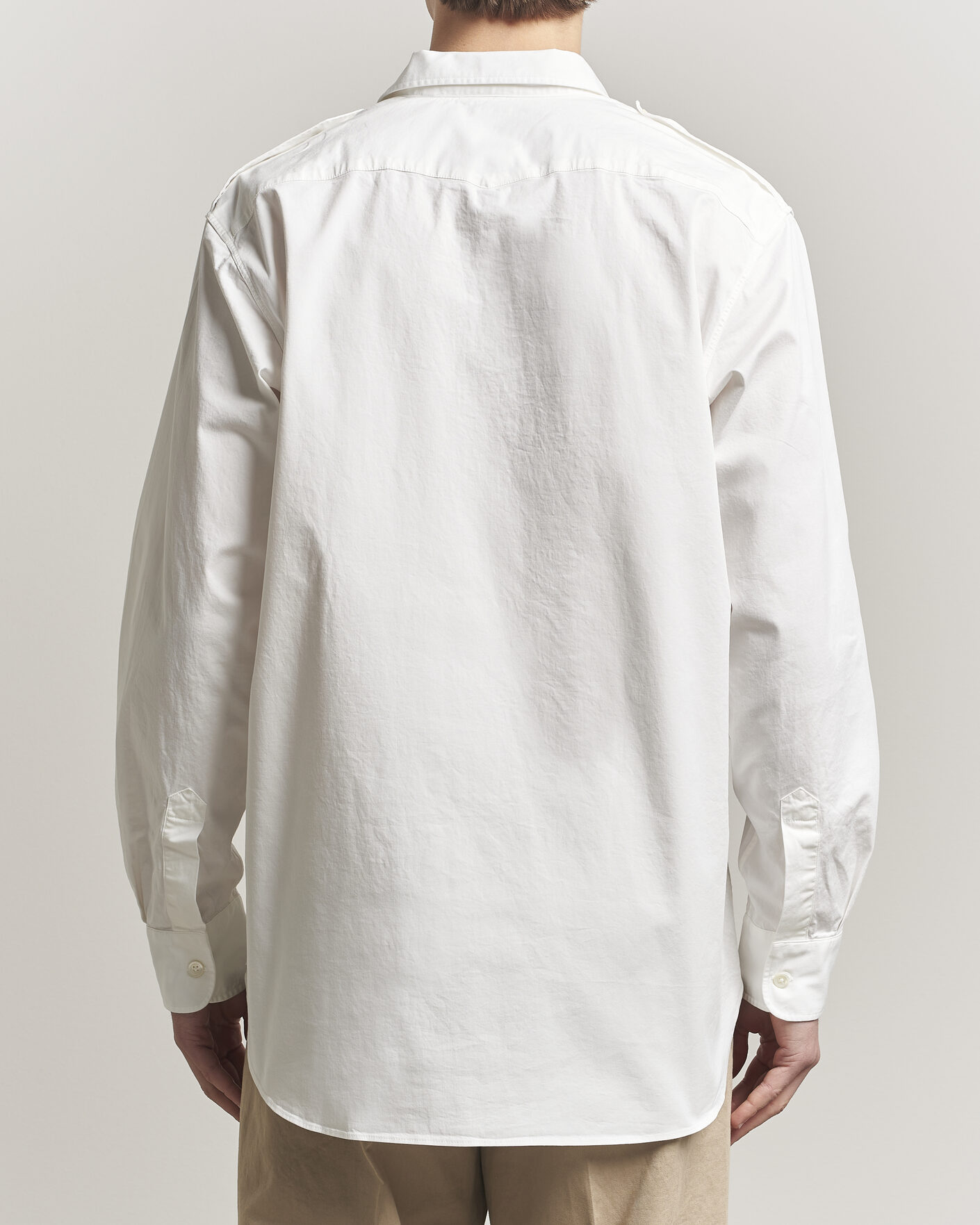Hombres | Camisas | Massimo Alba | Army Double Pocket Shirt White