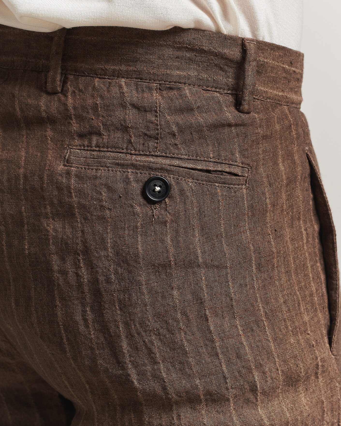 Hombres | Trajes | Massimo Alba | Sloop Linen Suit Brown Pinstripe