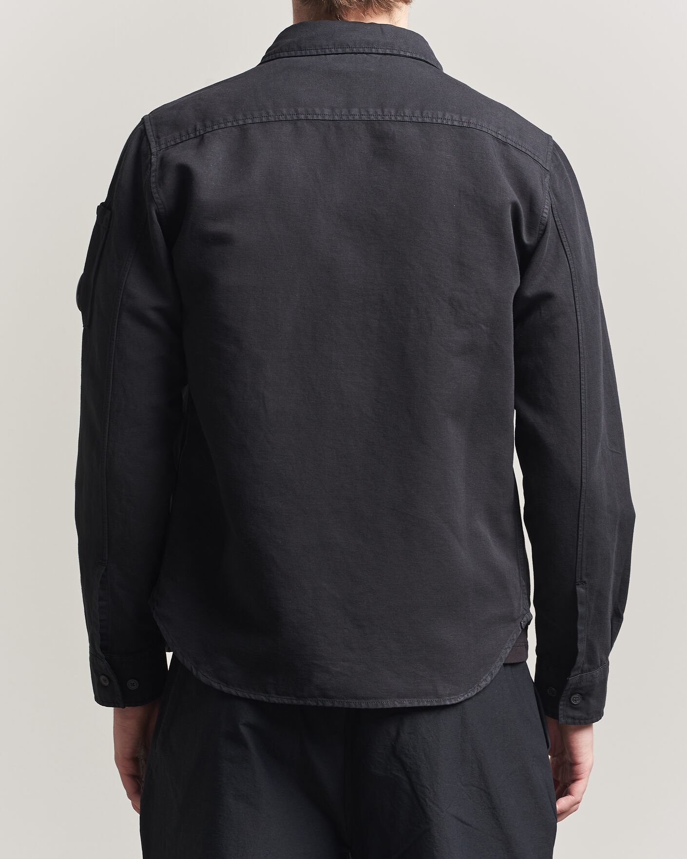 Hombres | Camisas | C.P. Company | Cotton/Linen Pocket Shirt Black