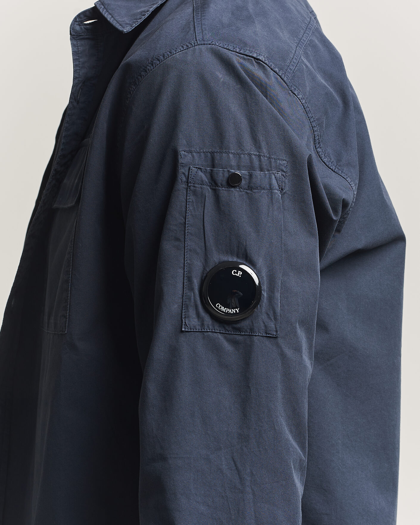Hombres | Camisas | C.P. Company | Organic Gabardine Pocket Shirt Navy