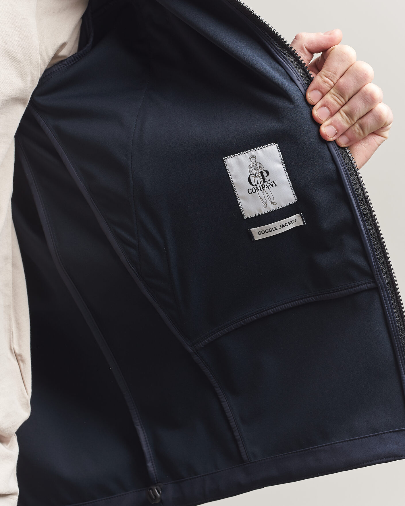 Hombres | Abrigos y chaquetas | C.P. Company | Shell-R Goggle Hood Jacket Navy