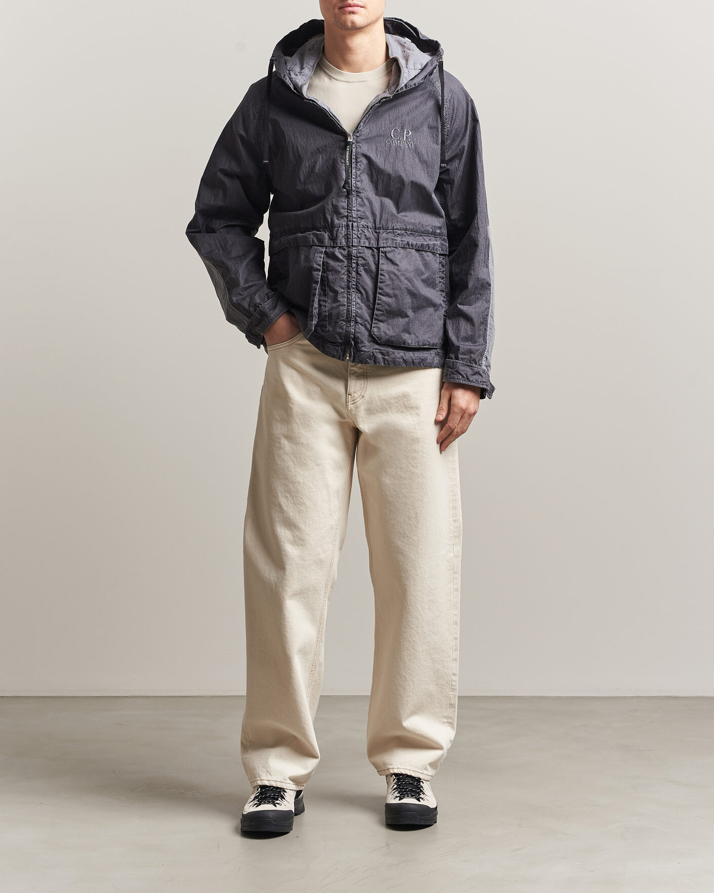 Hombres | Abrigos y chaquetas | C.P. Company | 50 Fili Wax Hood Jacket Black