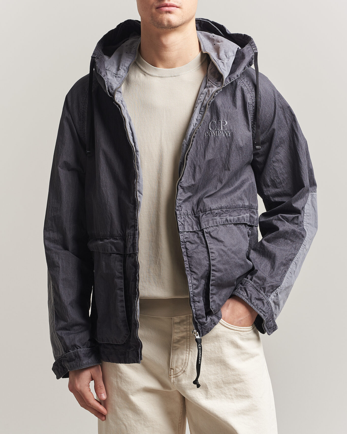 Hombres | Abrigos y chaquetas | C.P. Company | 50 Fili Wax Hood Jacket Black