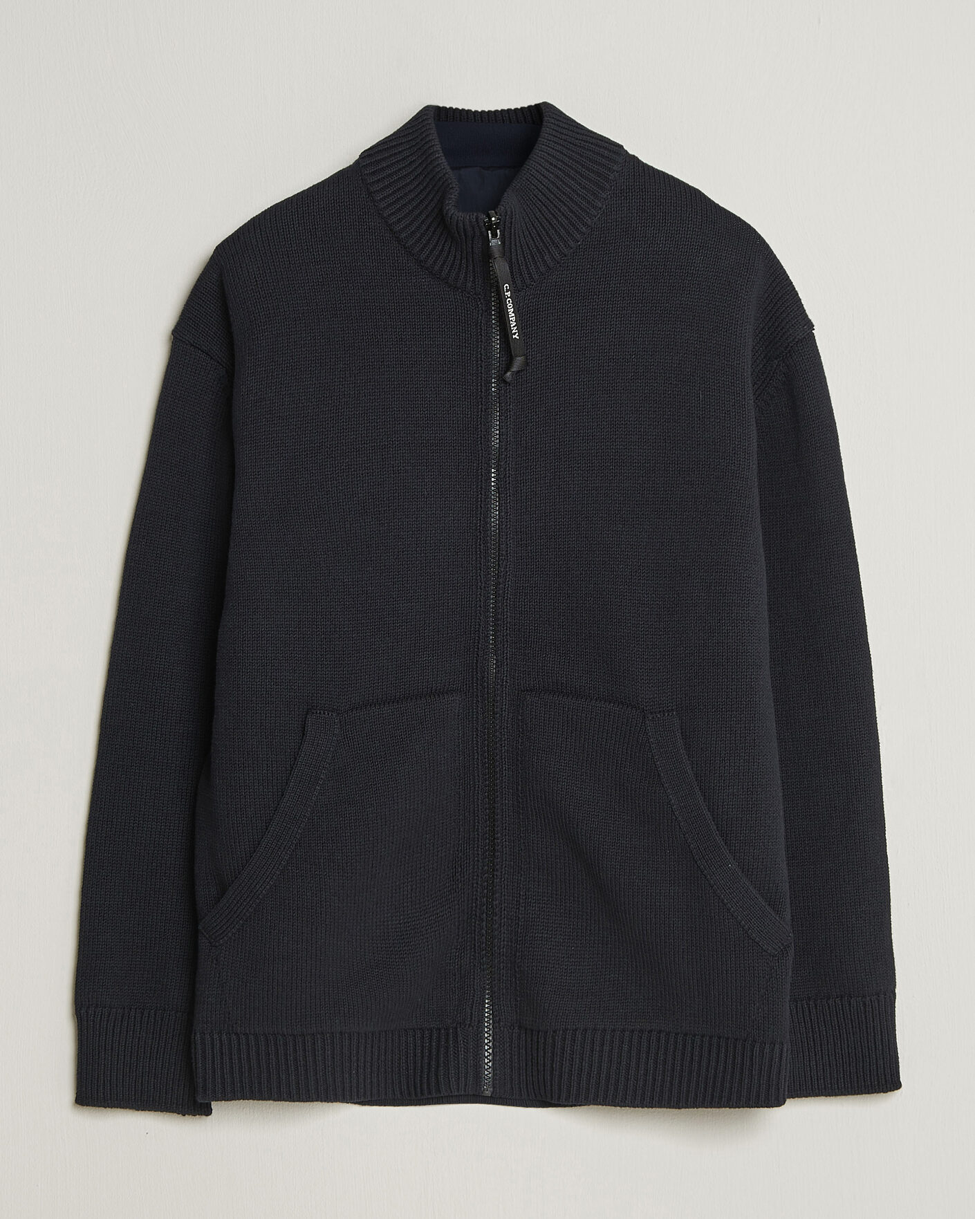 Hombres | Jerséis y prendas de punto | C.P. Company | Cotton Mix 2 in 1 Knitted Sweater Navy