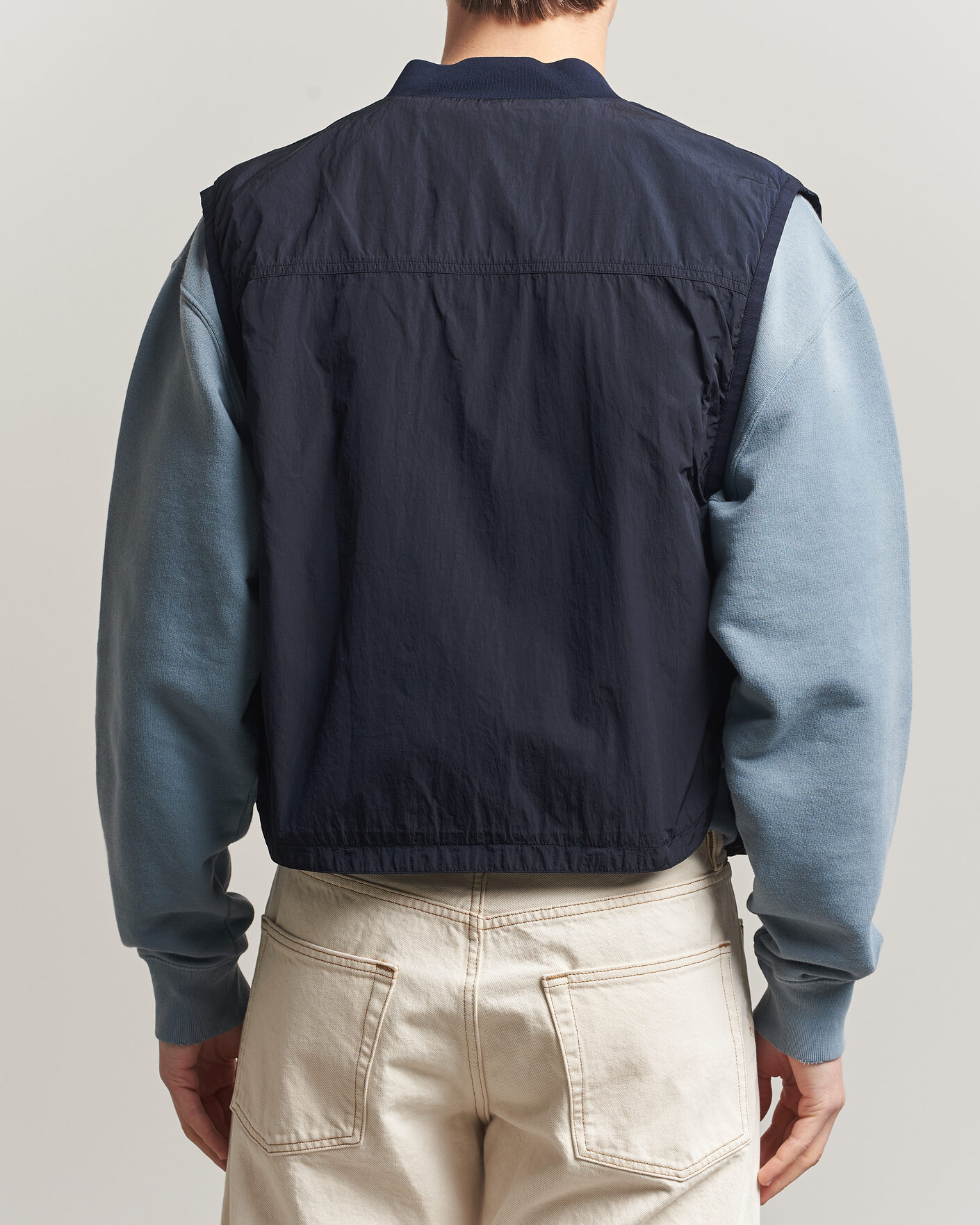 Hombres | Jerséis y prendas de punto | C.P. Company | Cotton Mix 2 in 1 Knitted Sweater Navy