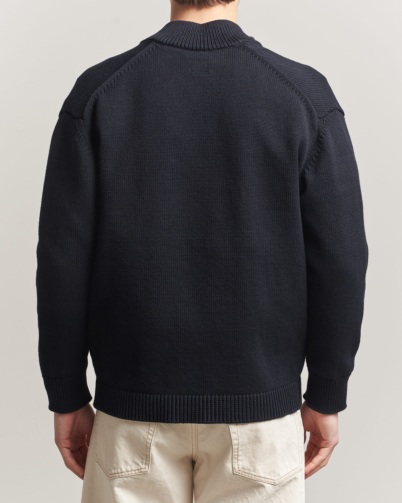 Hombres | Jerséis y prendas de punto | C.P. Company | Cotton Mix 2 in 1 Knitted Sweater Navy