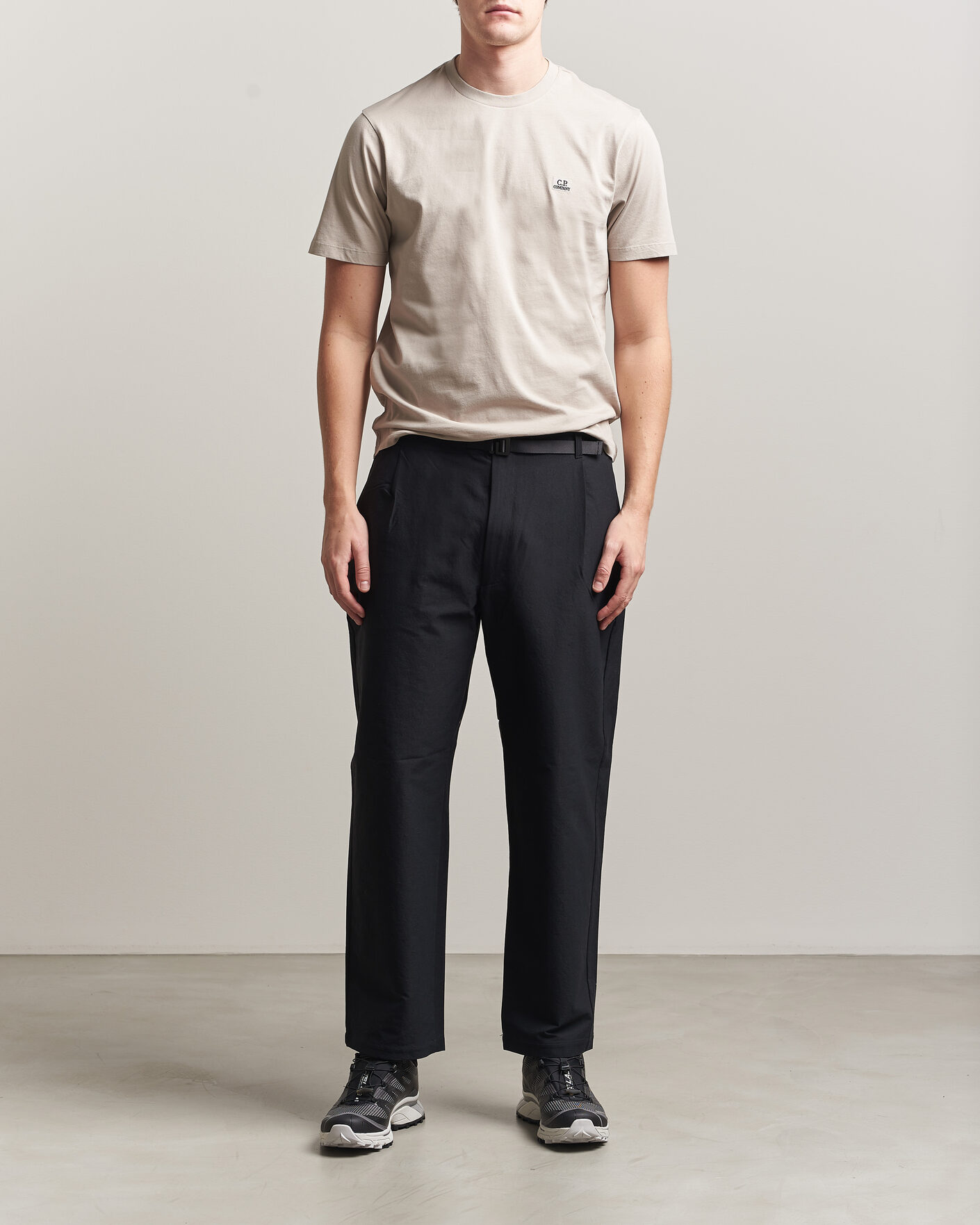 Hombres | Camisetas | C.P. Company | Short Sleeve Small Logo T-Shirt Light Grey