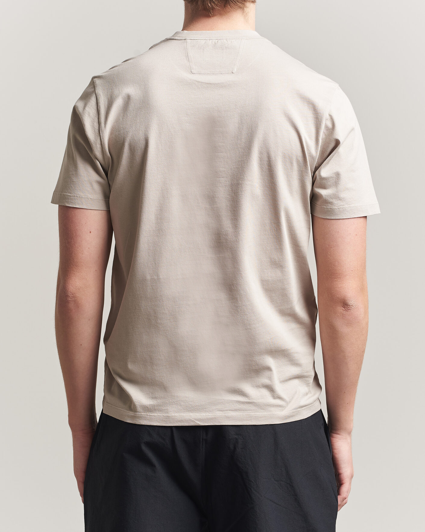 Hombres | Camisetas | C.P. Company | Short Sleeve Small Logo T-Shirt Light Grey