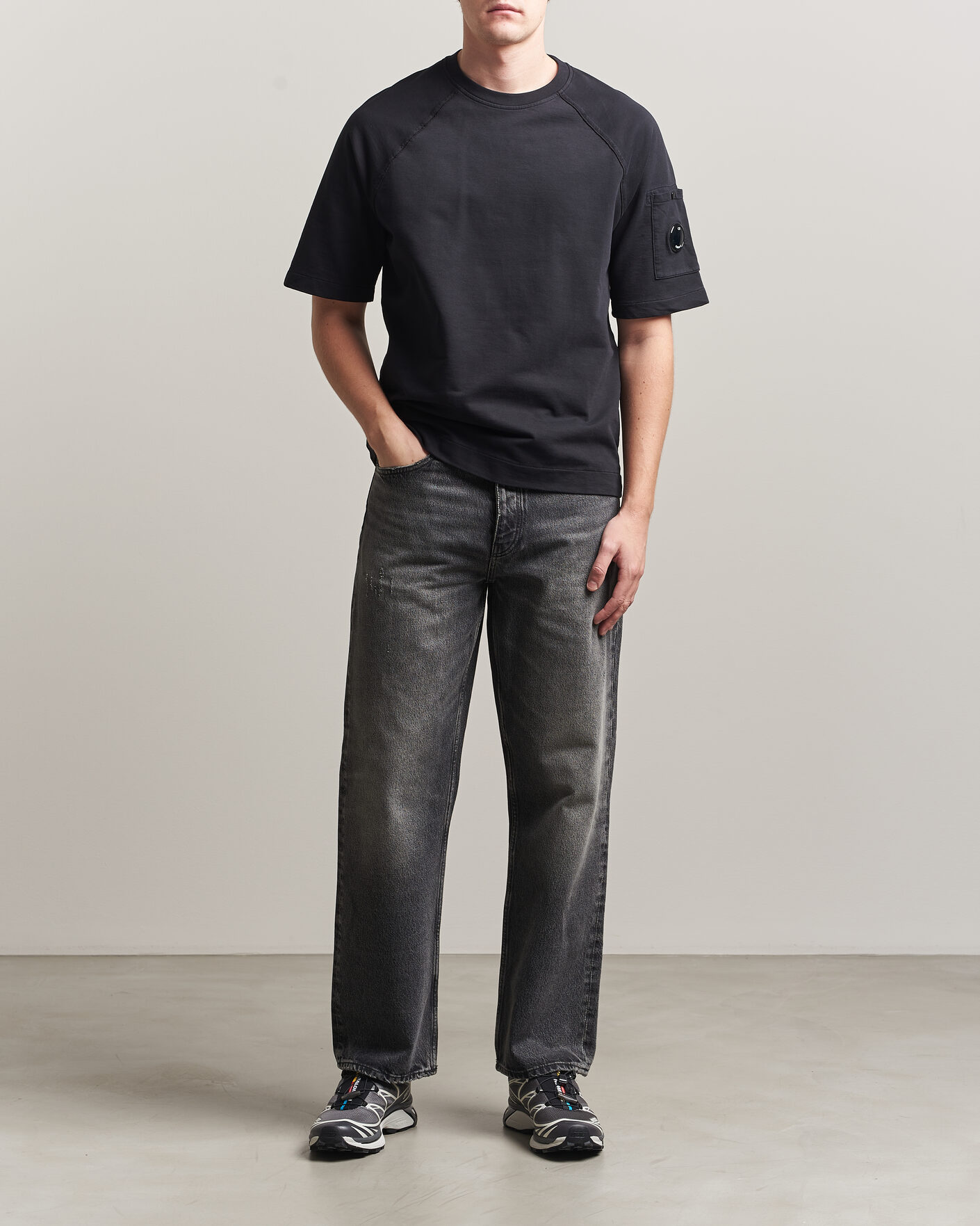 Hombres | Camisetas | C.P. Company | Heavy Weight Lens T-Shirt Black