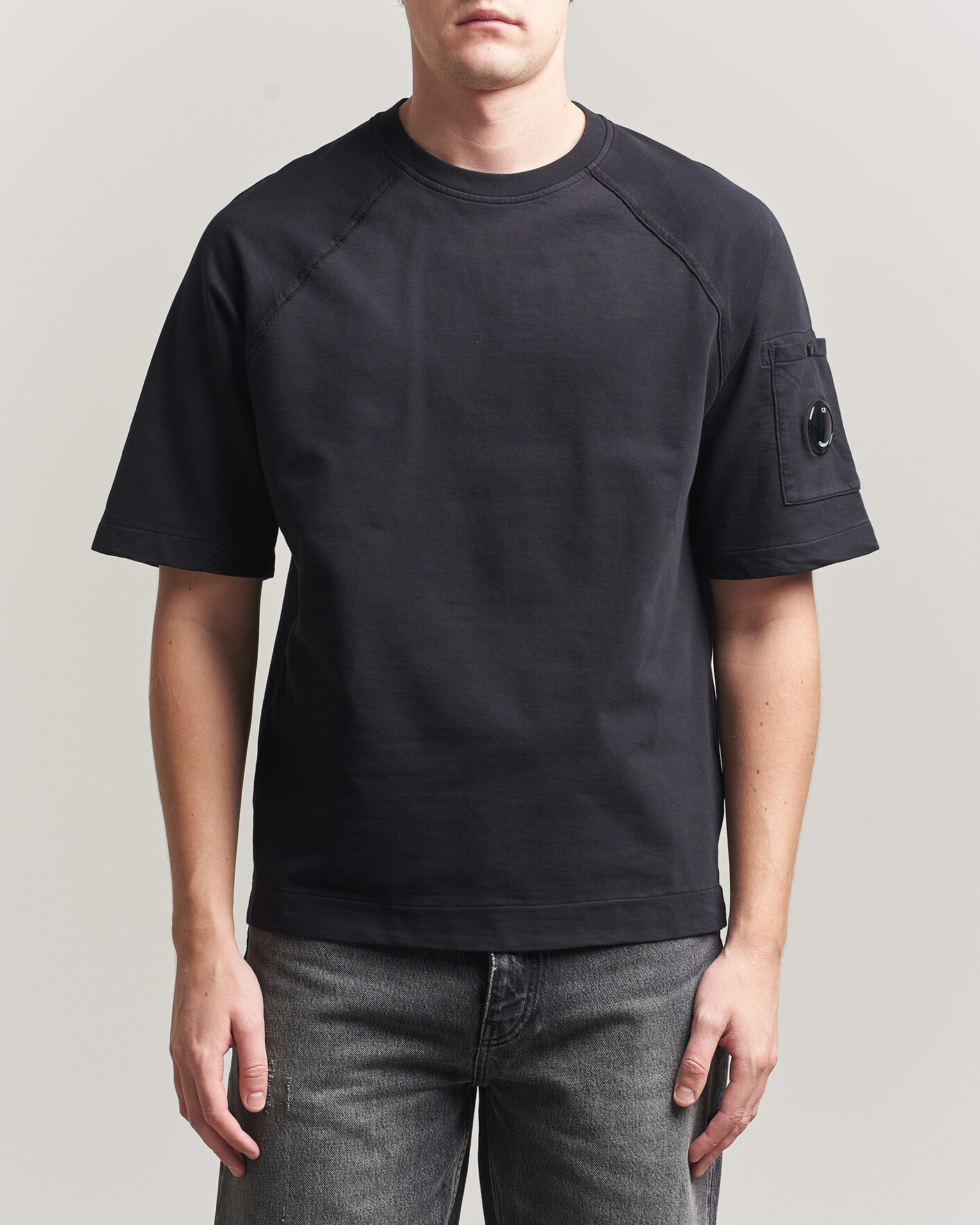 Hombres | Camisetas | C.P. Company | Heavy Weight Lens T-Shirt Black