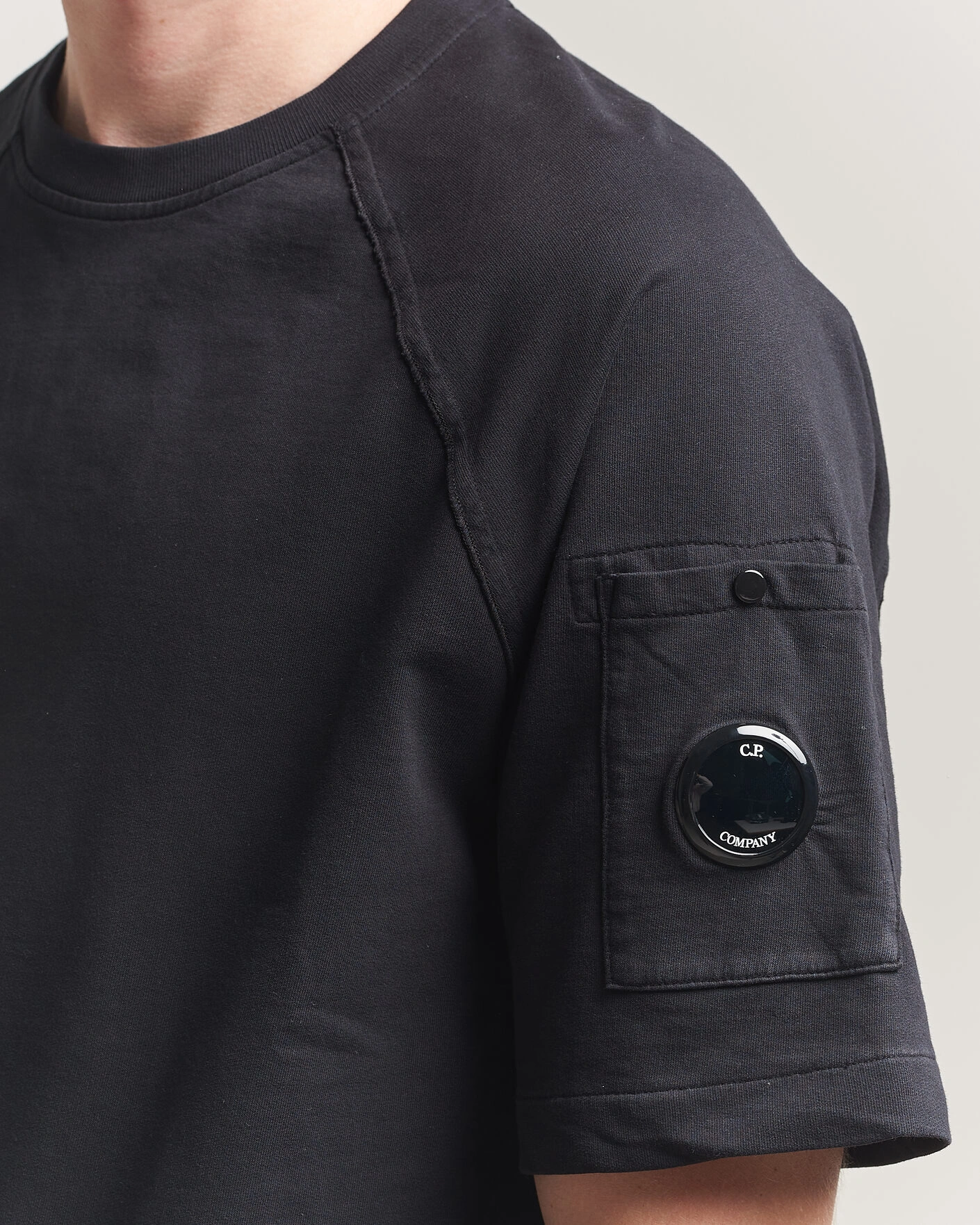 Hombres | Camisetas | C.P. Company | Heavy Weight Lens T-Shirt Black