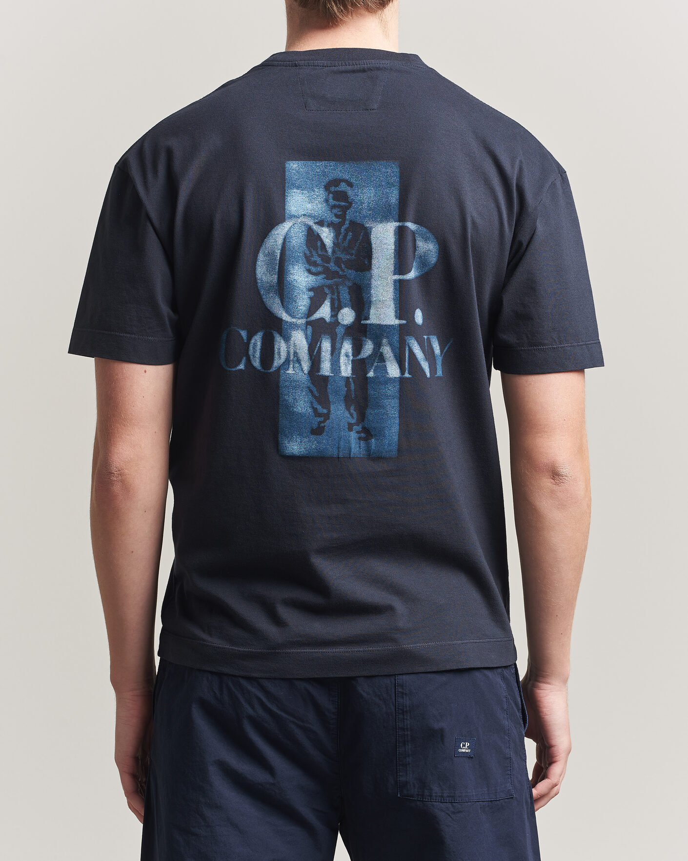 Hombres | Camisetas | C.P. Company | Short Sleeve Back Print T-Shirt Navy