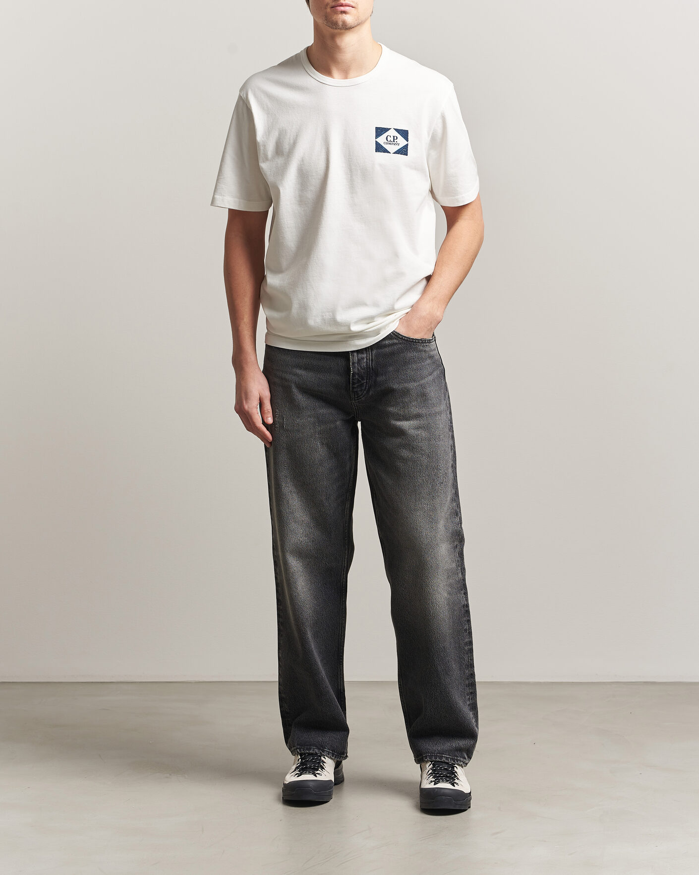 Hombres | Camisetas | C.P. Company | Cotton Jersey Back Print T-Shirt White