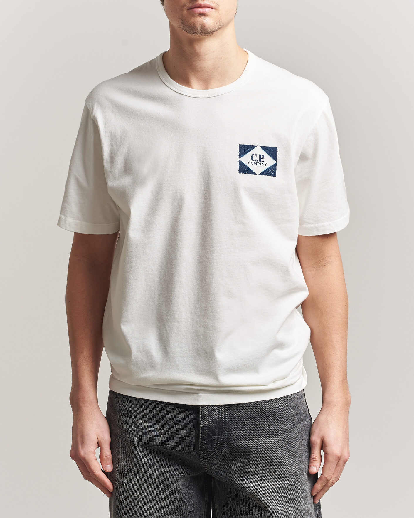 Hombres | Camisetas | C.P. Company | Cotton Jersey Back Print T-Shirt White