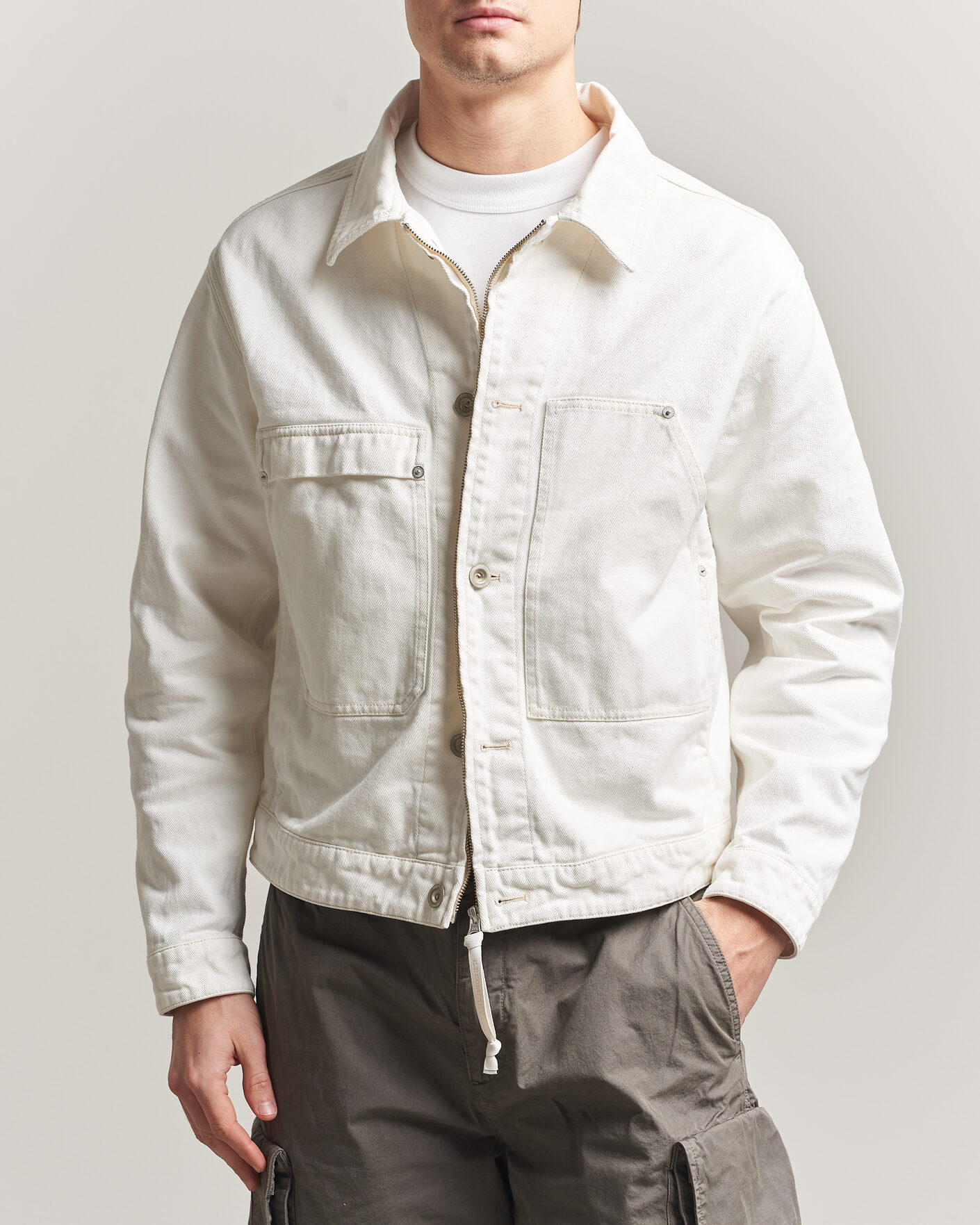 Hombres | Abrigos y chaquetas | C.P. Company | Bull Denim 10oz Jeans Jacket White