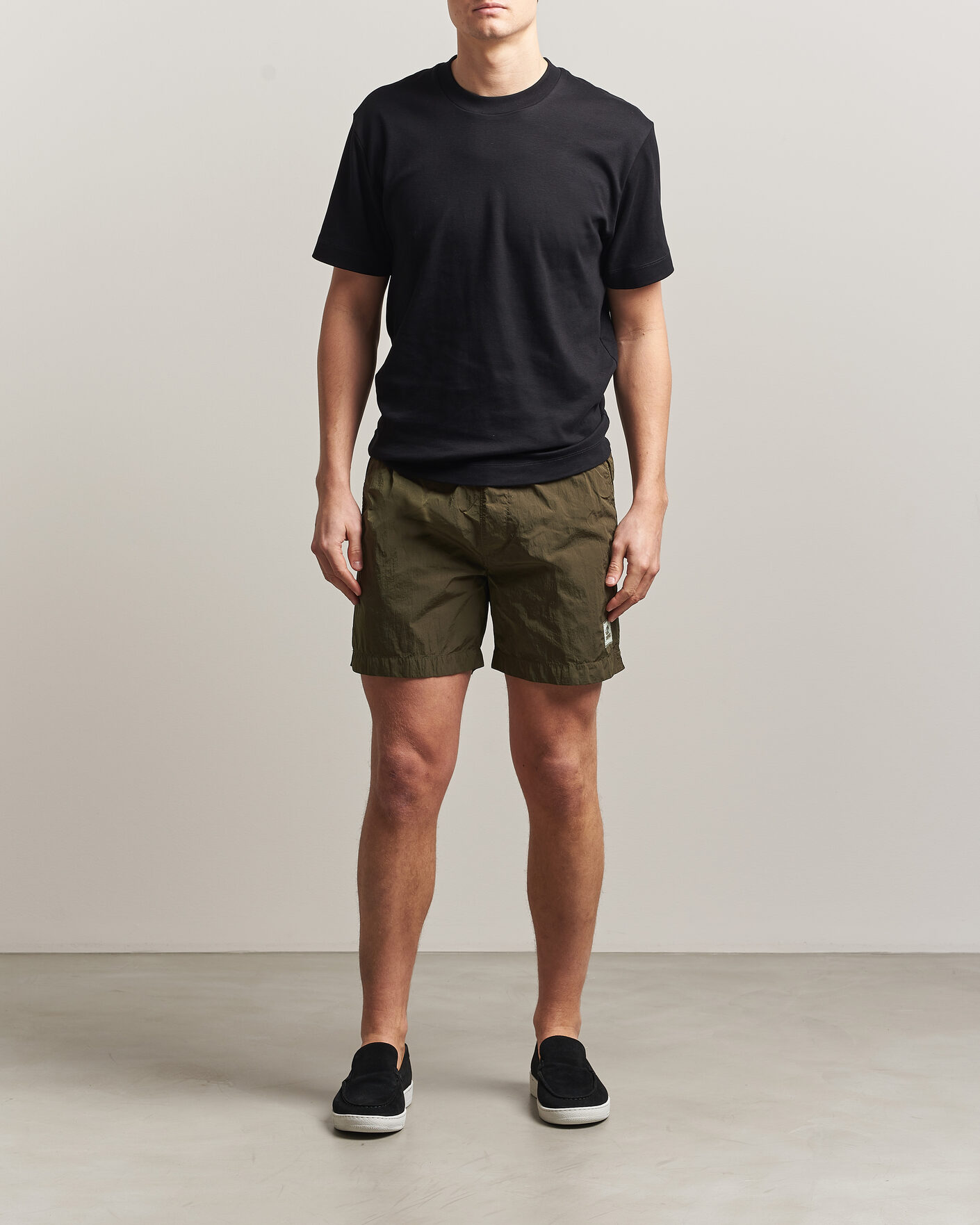 Hombres | Bañadores | C.P. Company | Eco Chrome Logo Swimshorts Olive