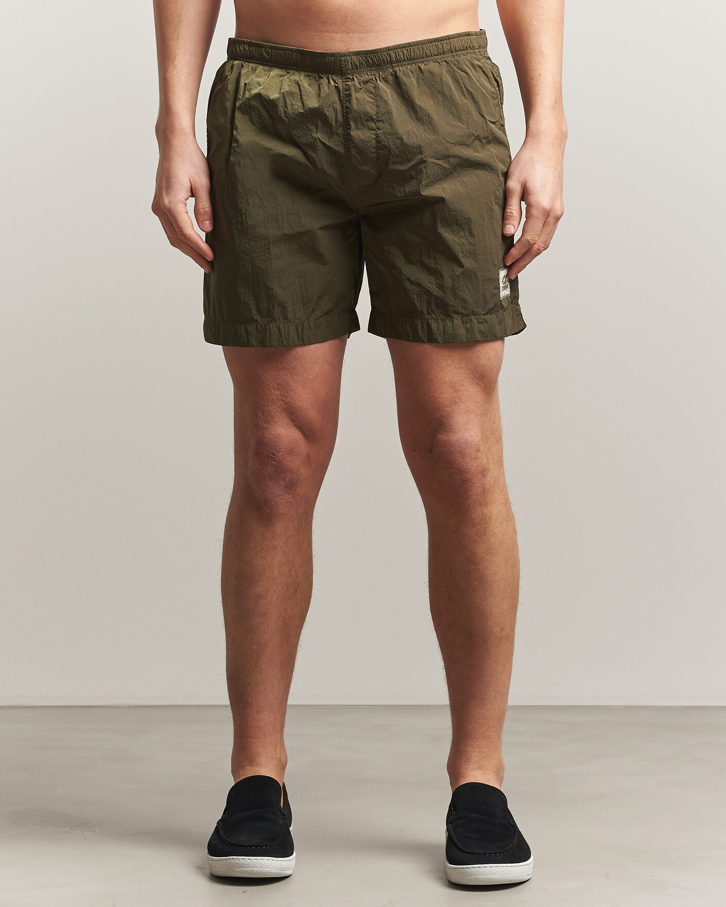 Hombres | Bañadores | C.P. Company | Eco Chrome Logo Swimshorts Olive
