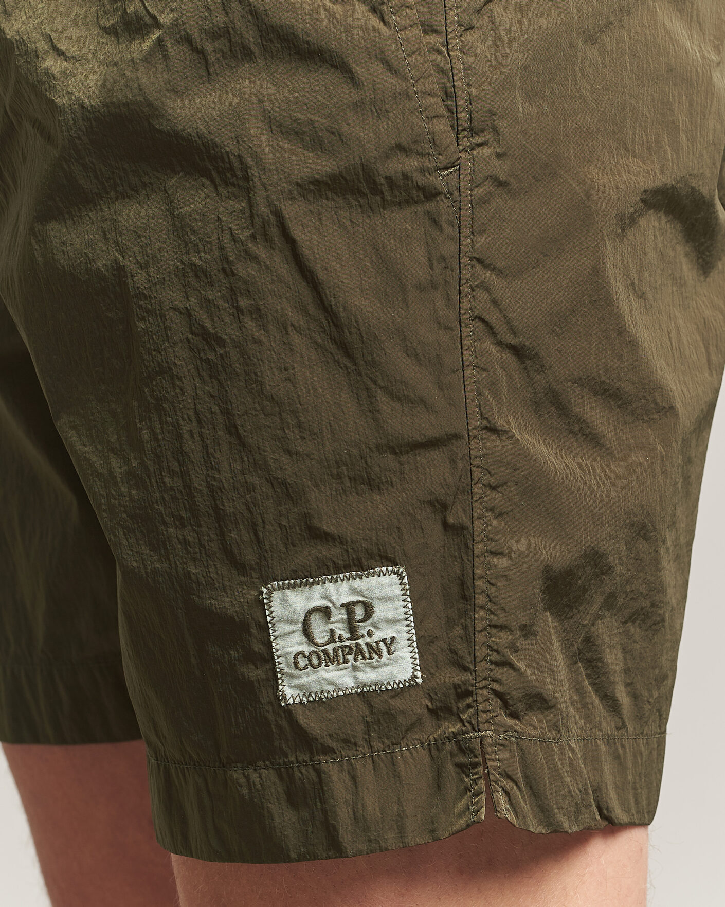 Hombres | Bañadores | C.P. Company | Eco Chrome Logo Swimshorts Olive
