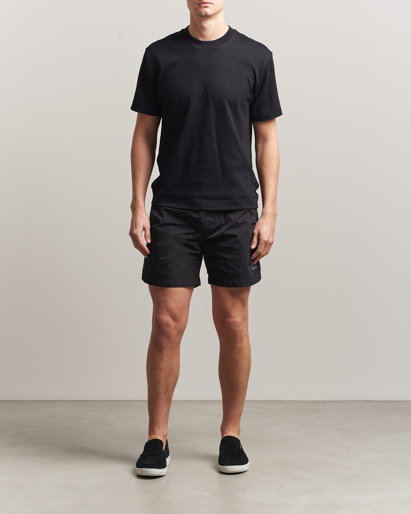 Hombres | Bañadores | C.P. Company | Eco Chrome Logo Swimshorts Black