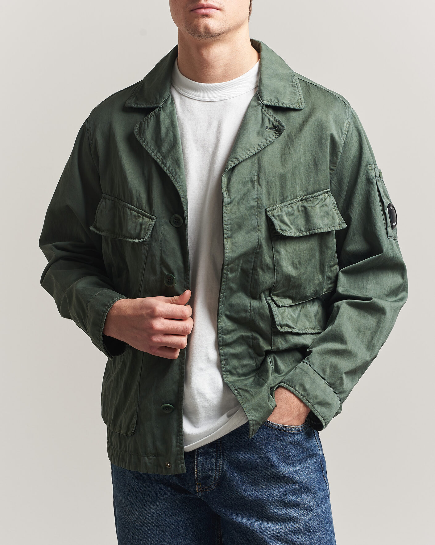 Hombres | Abrigos y chaquetas | C.P. Company | Raso Cinque Cotton Nylon Jungle Jacket Dark Green