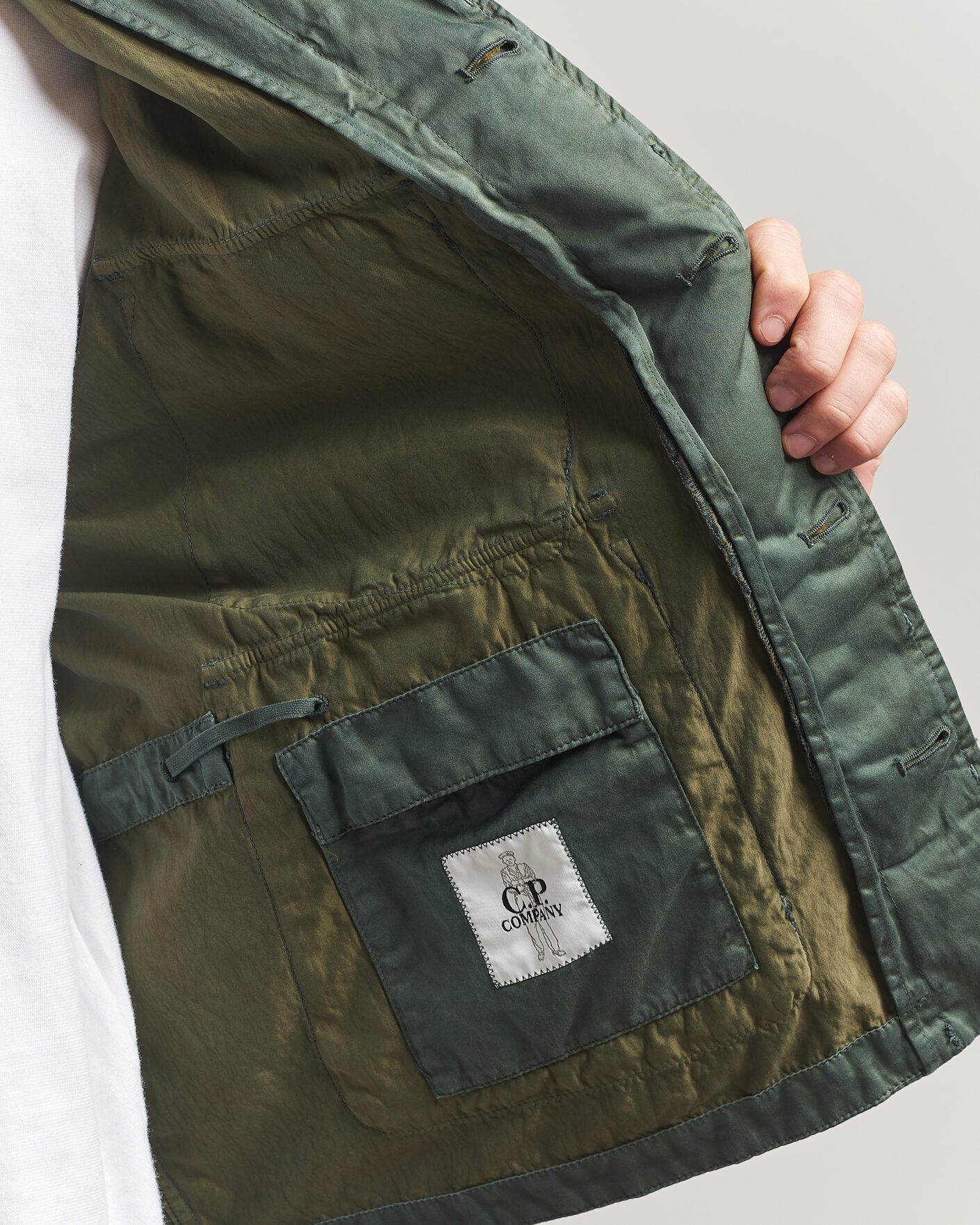 Hombres | Abrigos y chaquetas | C.P. Company | Raso Cinque Cotton Nylon Jungle Jacket Dark Green