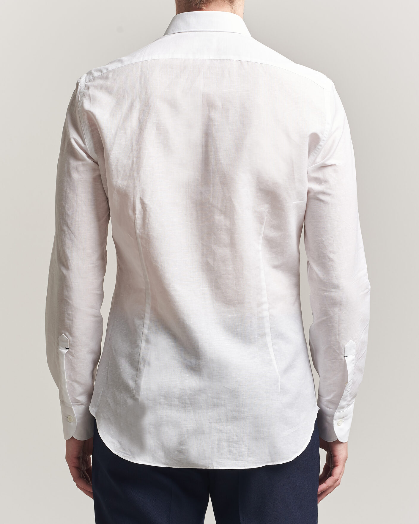 Hombres | Camisas | Mazzarelli | Soft Cotton/Linen Shirt White