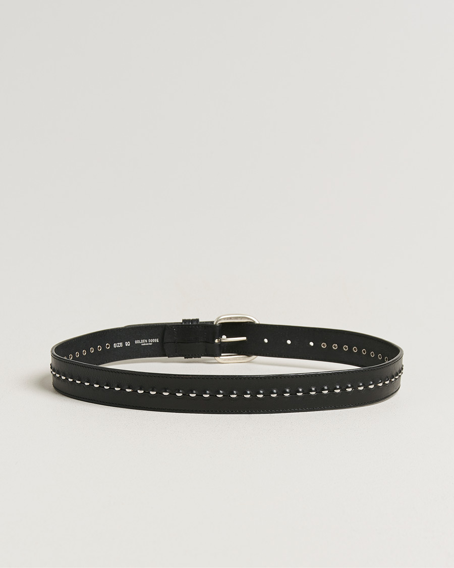 Hombres | Cinturones | Golden Goose | Studded Leather Belt Black