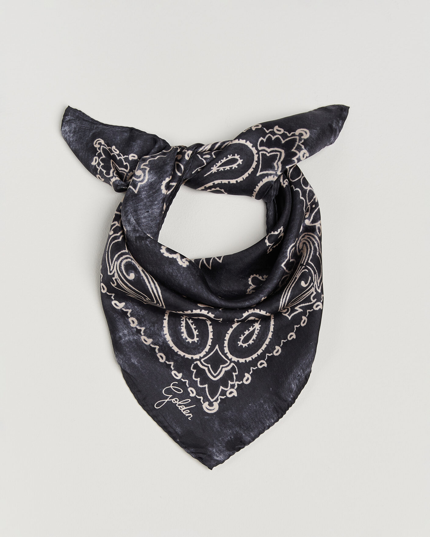 Hombres | Pañuelos de bolsillo | Golden Goose | Paisley Silk Bandana Antracite