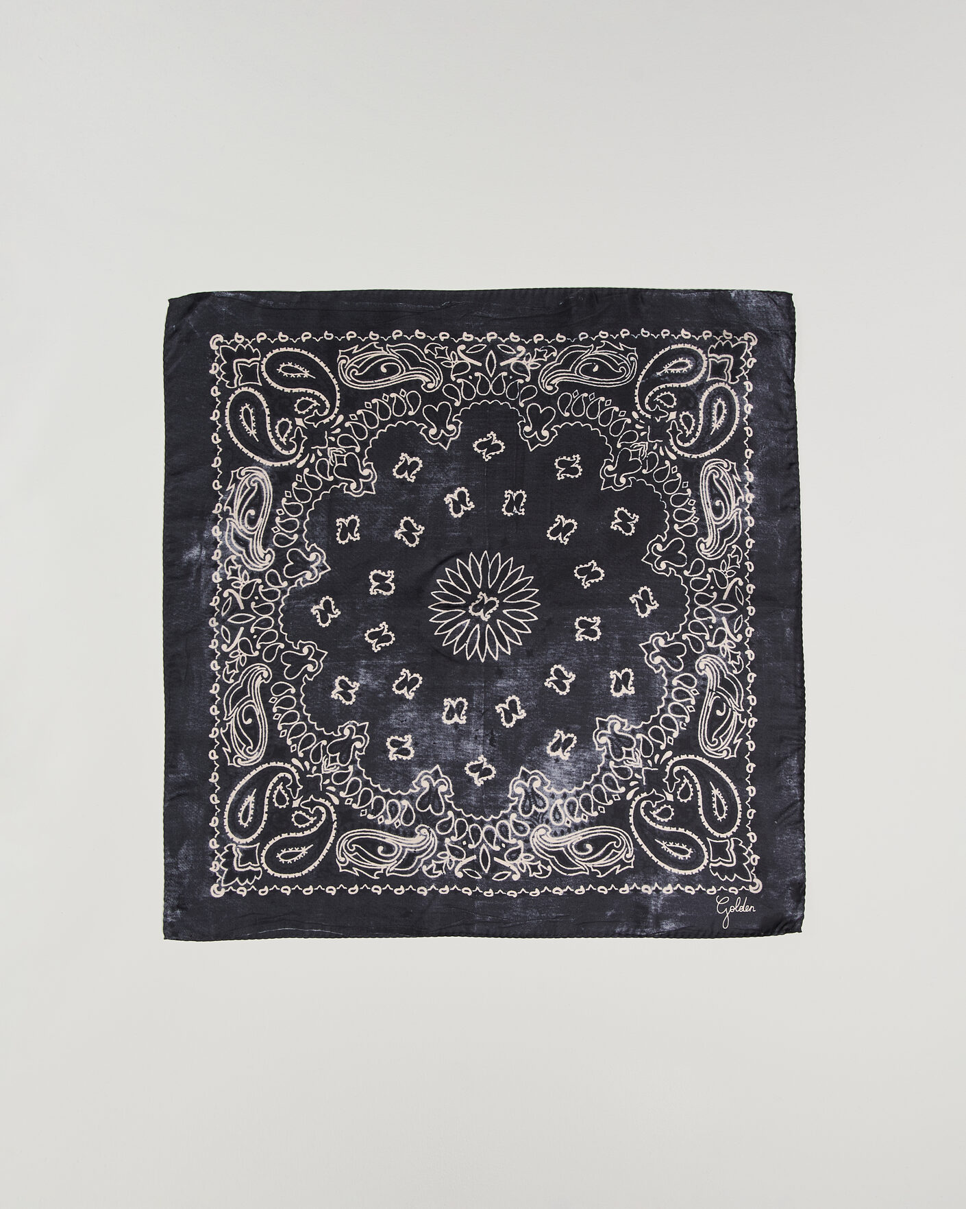 Hombres | Pañuelos de bolsillo | Golden Goose | Paisley Silk Bandana Antracite