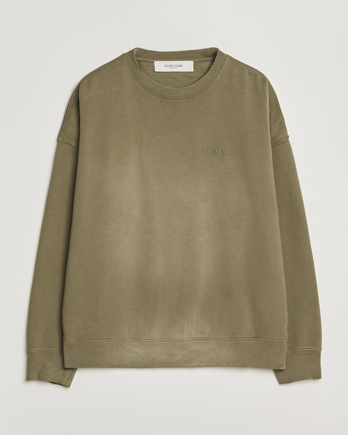 Hombres | Jerséis y prendas de punto | Golden Goose | Journey Dyed Cotton Sweatshirt Washed Beige