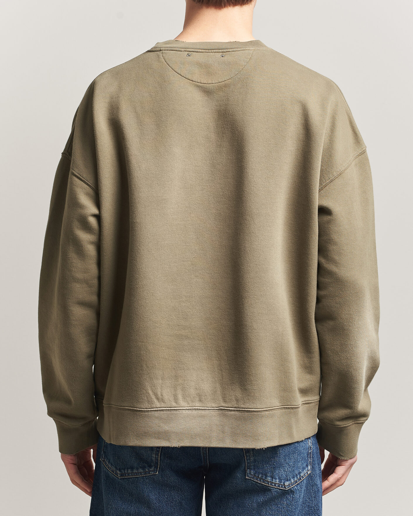 Hombres | Jerséis y prendas de punto | Golden Goose | Journey Dyed Cotton Sweatshirt Washed Beige