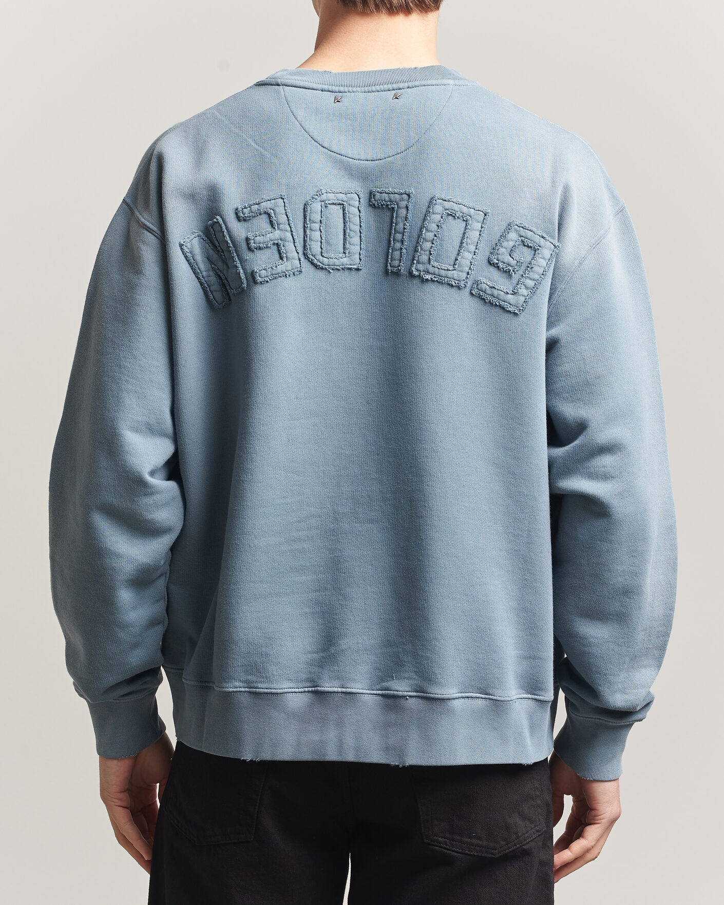 Hombres | Jerséis y prendas de punto | Golden Goose | Boxi Faded Cotton Sweatshirt Windward Blue