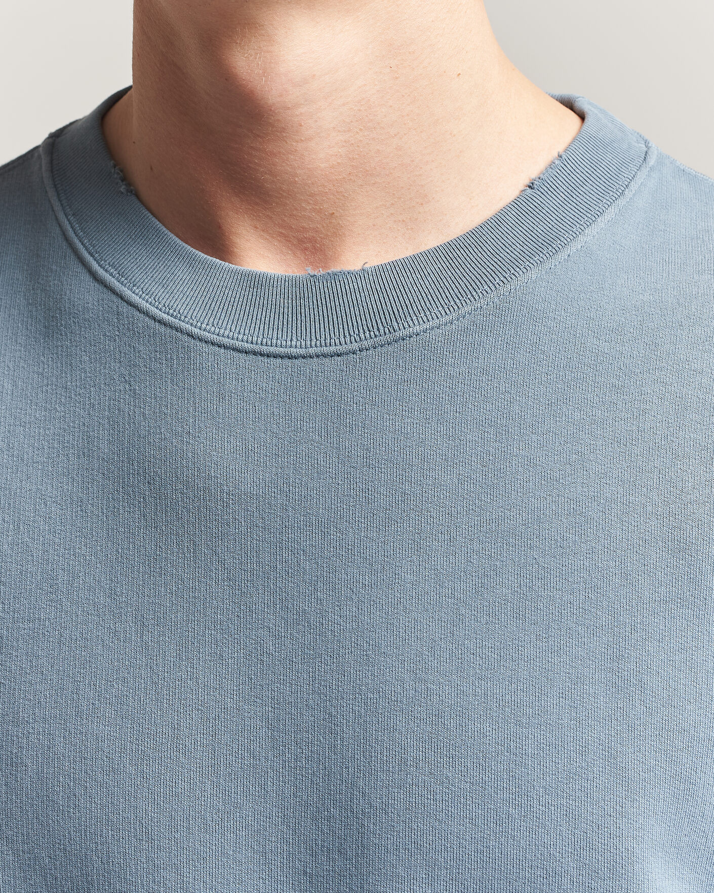 Hombres | Jerséis y prendas de punto | Golden Goose | Boxi Faded Cotton Sweatshirt Windward Blue