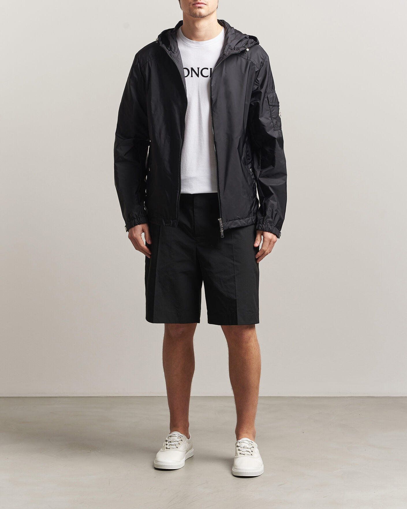 Hombres | Pantalones cortos | Moncler | Lightweight Seersucker Shorts Black