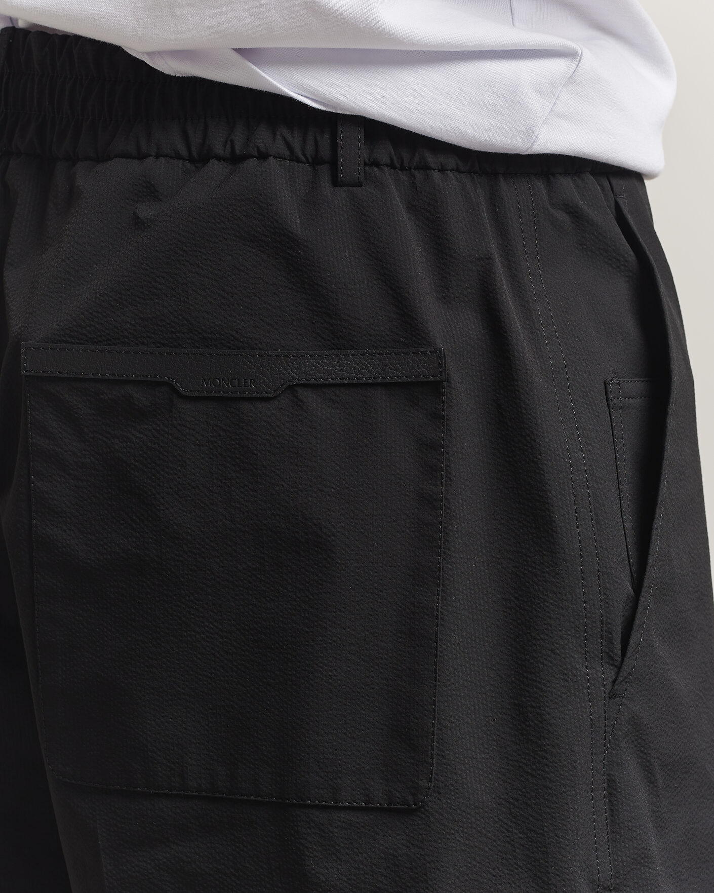 Hombres | Pantalones cortos | Moncler | Lightweight Seersucker Shorts Black