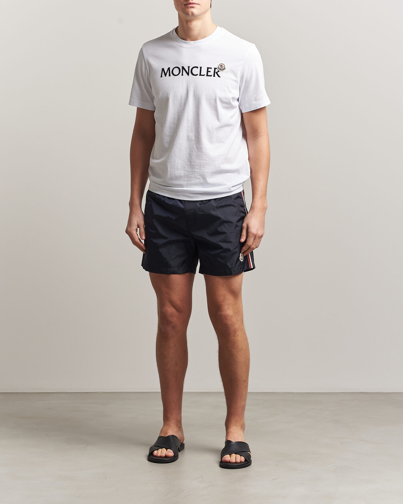 Hombres | Bañadores | Moncler | Contrast Band Swim Shorts Navy