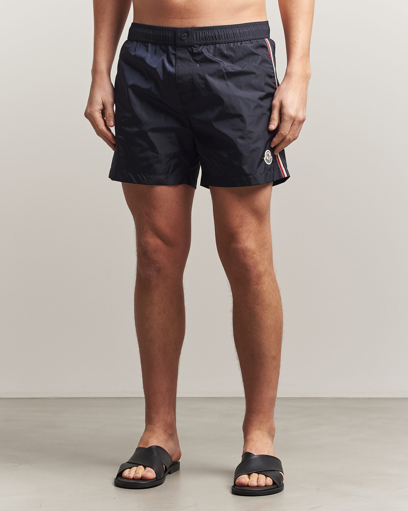 Hombres | Bañadores | Moncler | Contrast Band Swim Shorts Navy