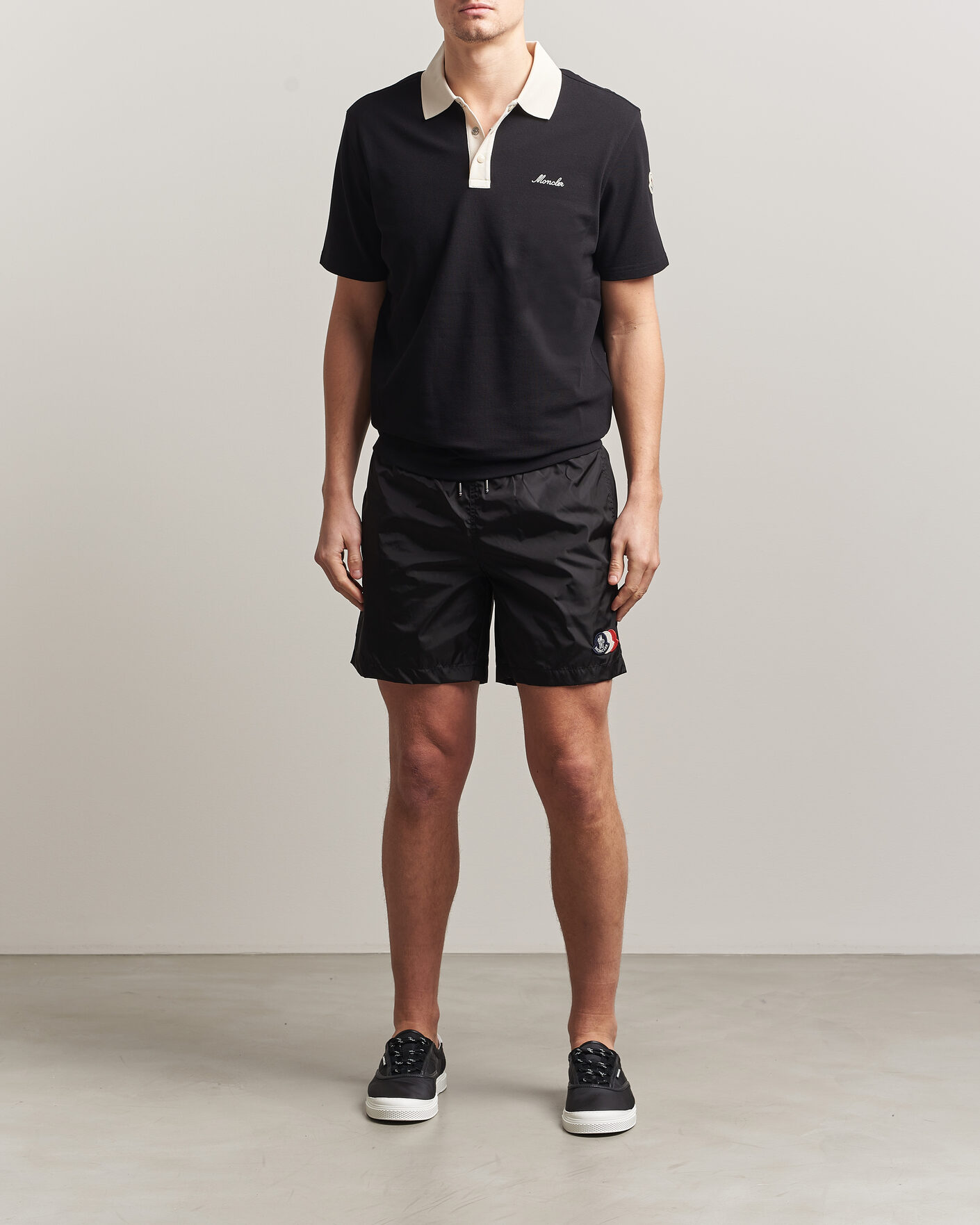 Hombres | Bañadores | Moncler | Tricolore Logo Swim Shorts Black