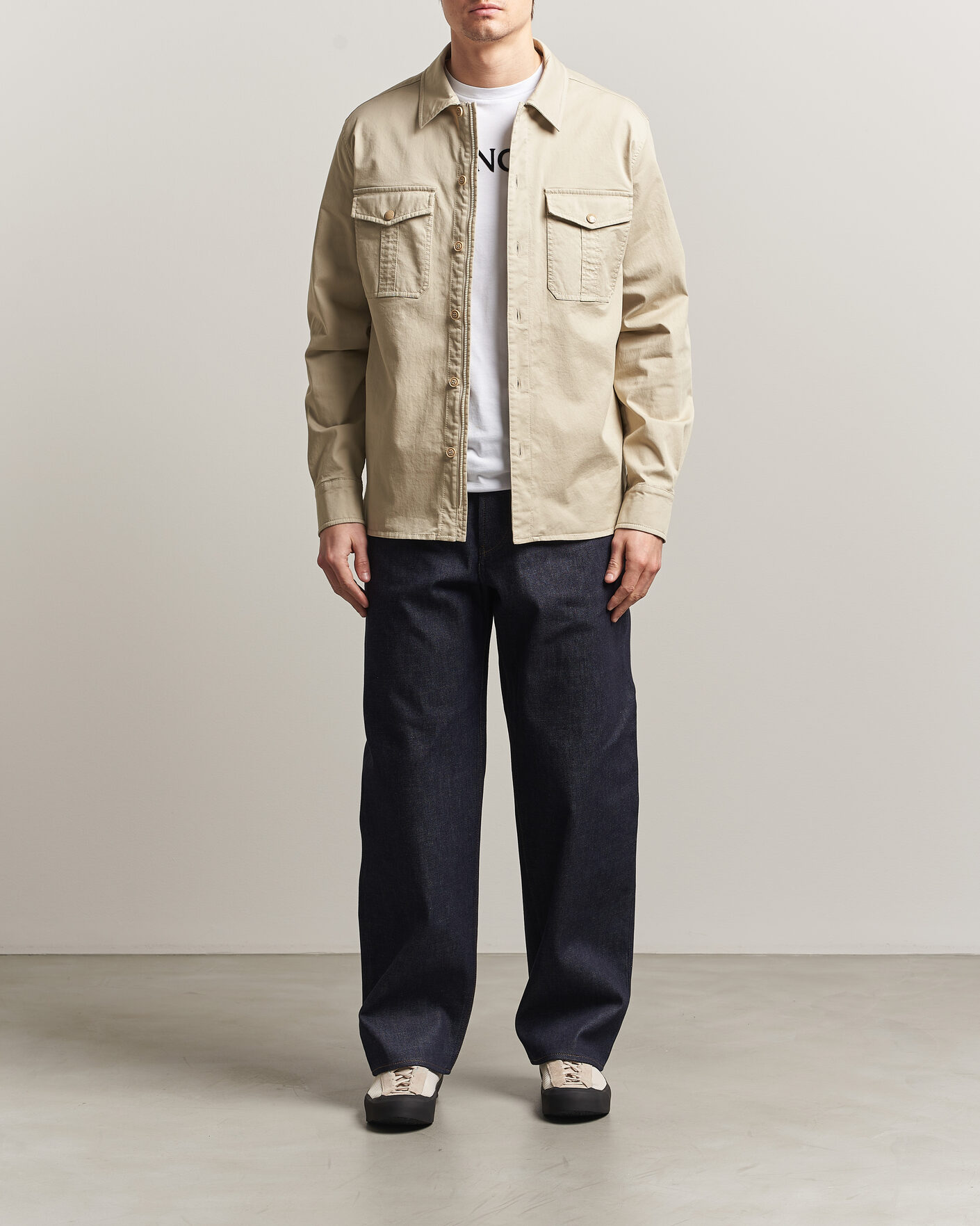 Hombres | Camisas | Moncler | Double Pocket Overshirt Beige