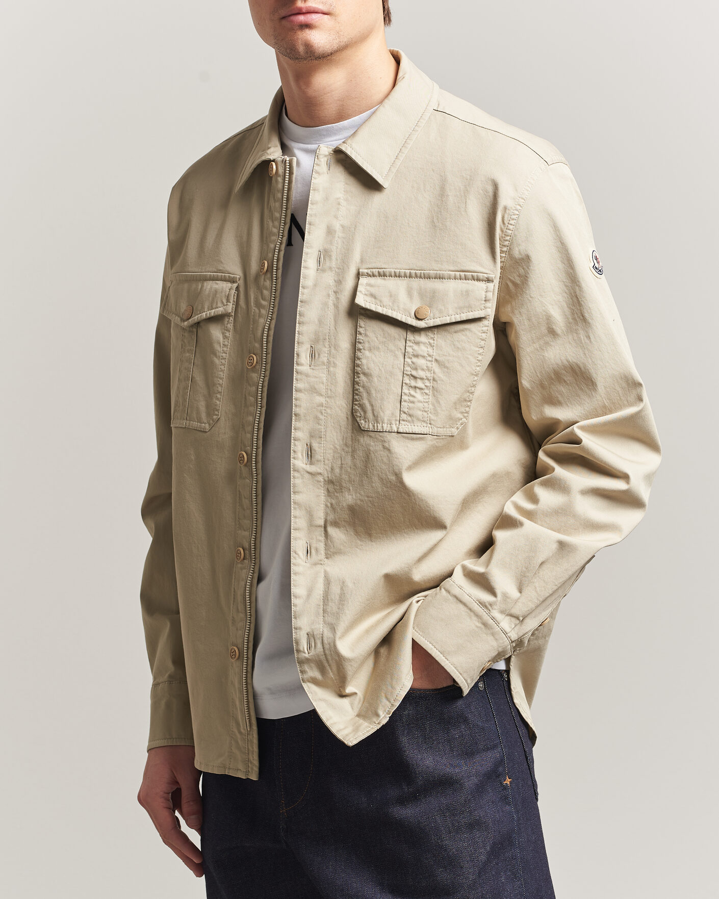 Hombres | Camisas | Moncler | Double Pocket Overshirt Beige