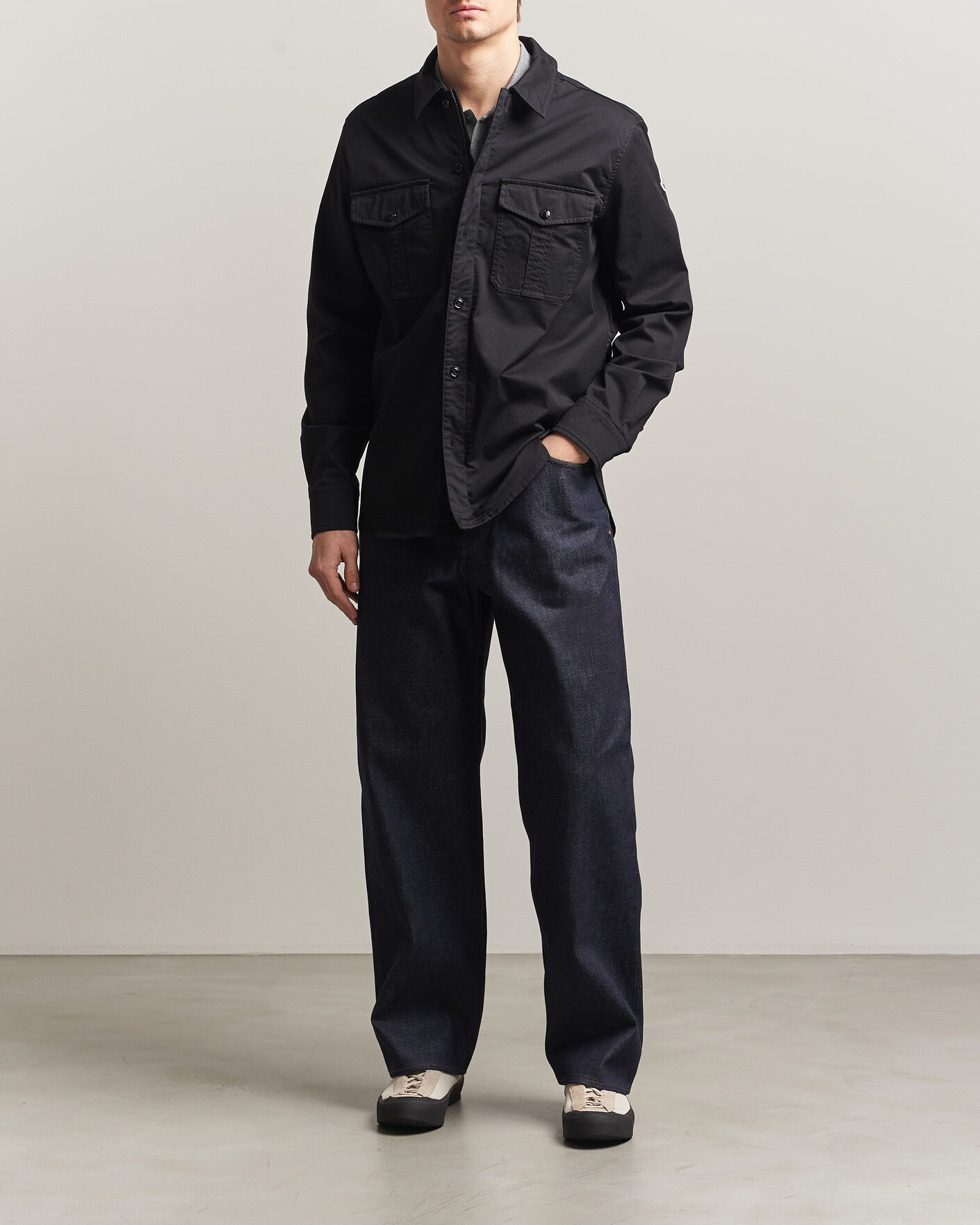 Hombres | Camisas | Moncler | Double Pocket Overshirt Black