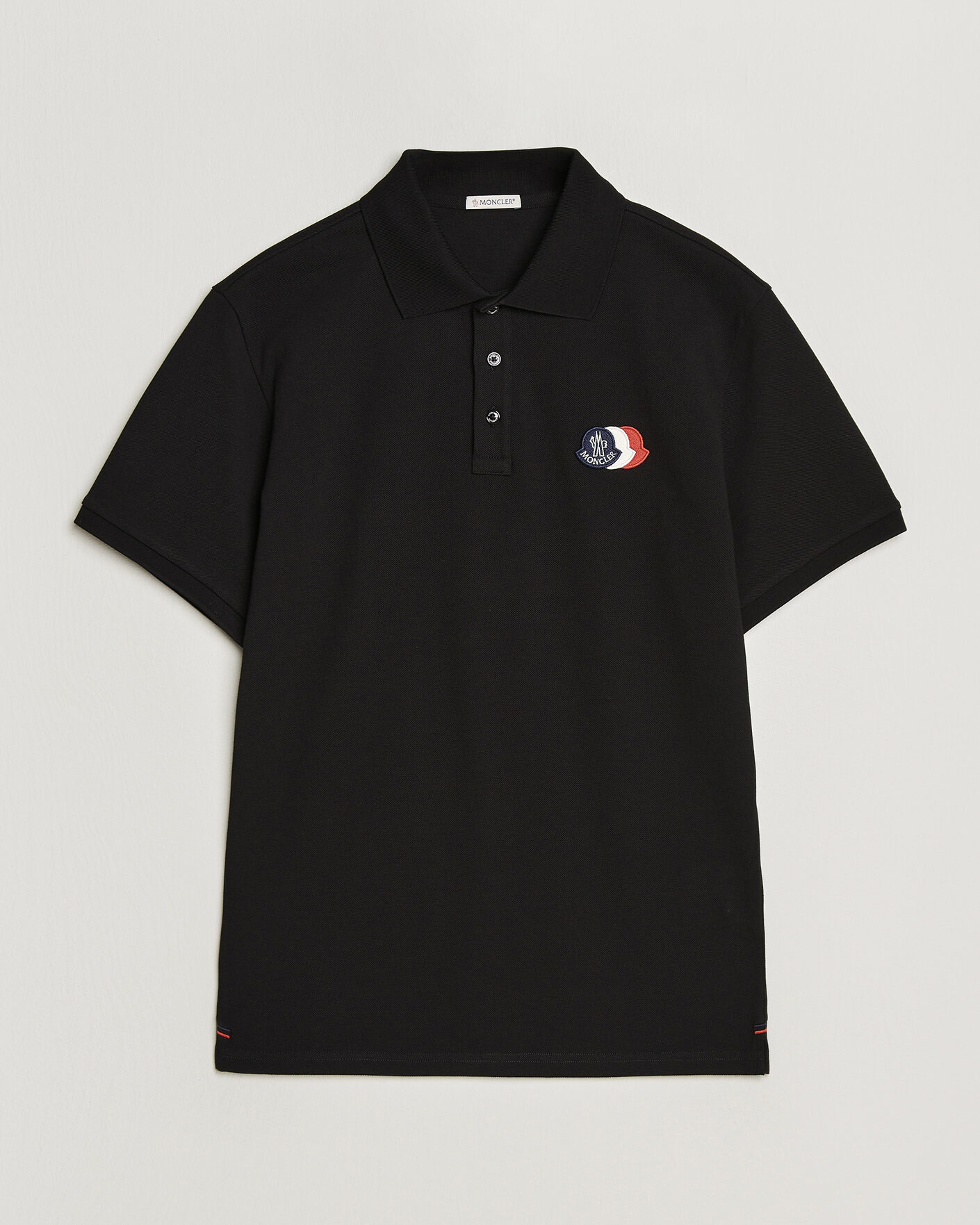 Hombres | Polos | Moncler | Tricolore Logo Polo Black