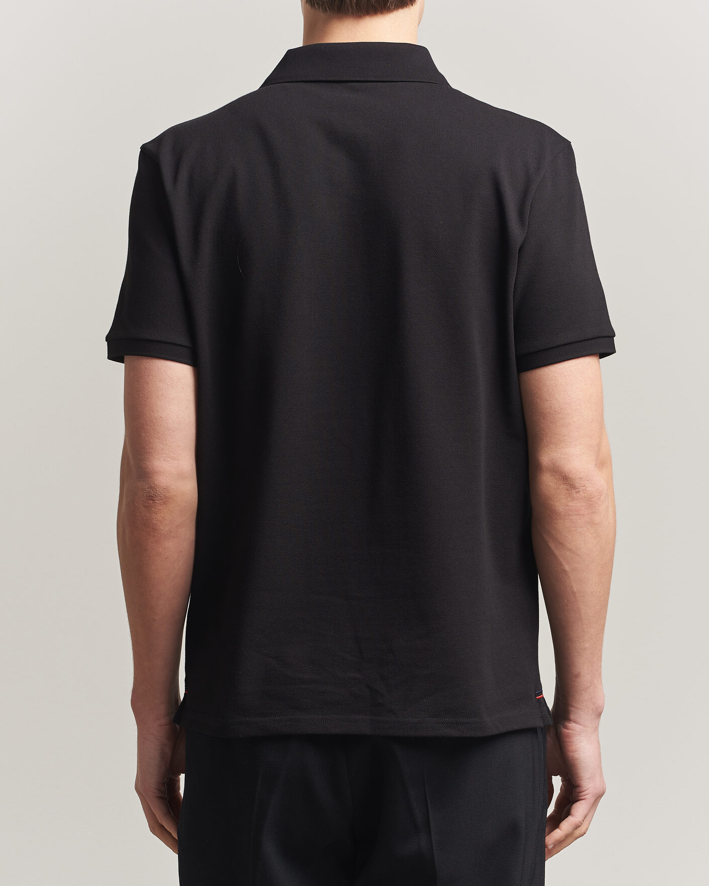 Hombres | Polos | Moncler | Tricolore Logo Polo Black