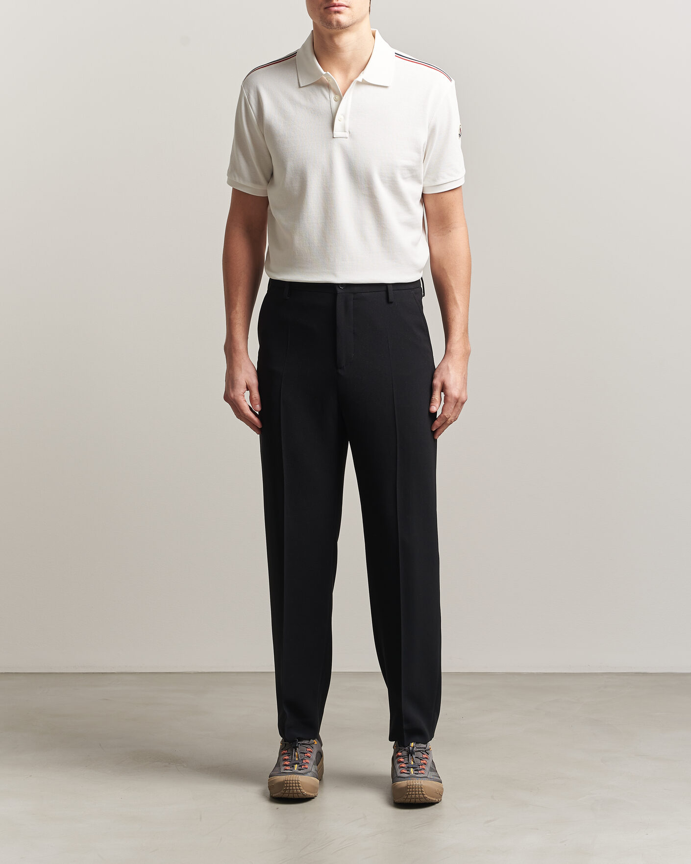 Hombres | Polos | Moncler | Tricolore Shoulder Polo White