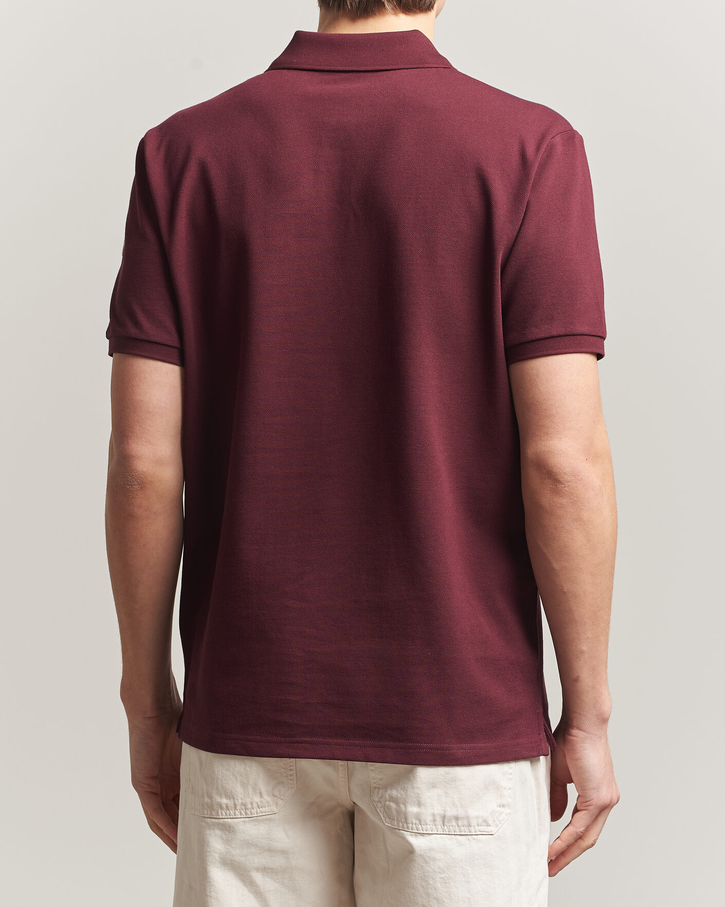 Hombres | Polos | Moncler | Tricolore Shoulder Polo Burgundy
