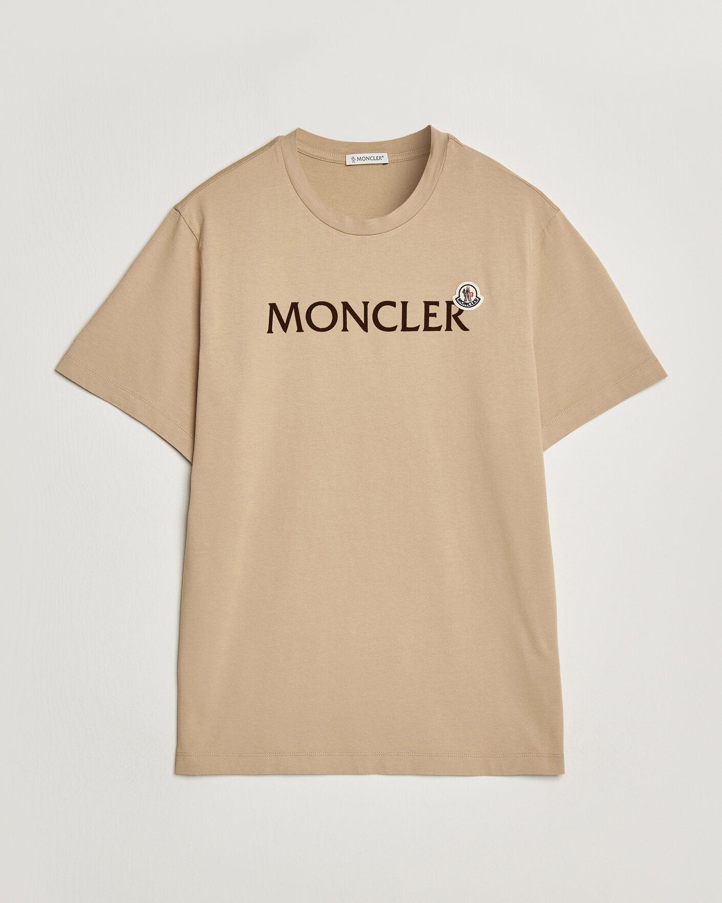 Hombres | Camisetas | Moncler | Lettering Logo T-Shirt Beige