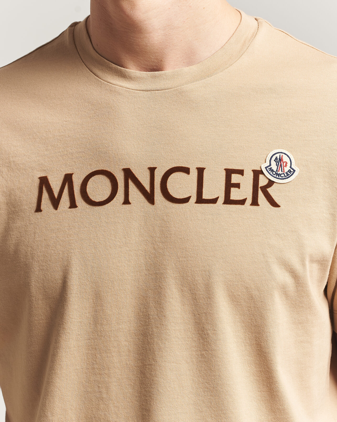 Hombres | Camisetas | Moncler | Lettering Logo T-Shirt Beige