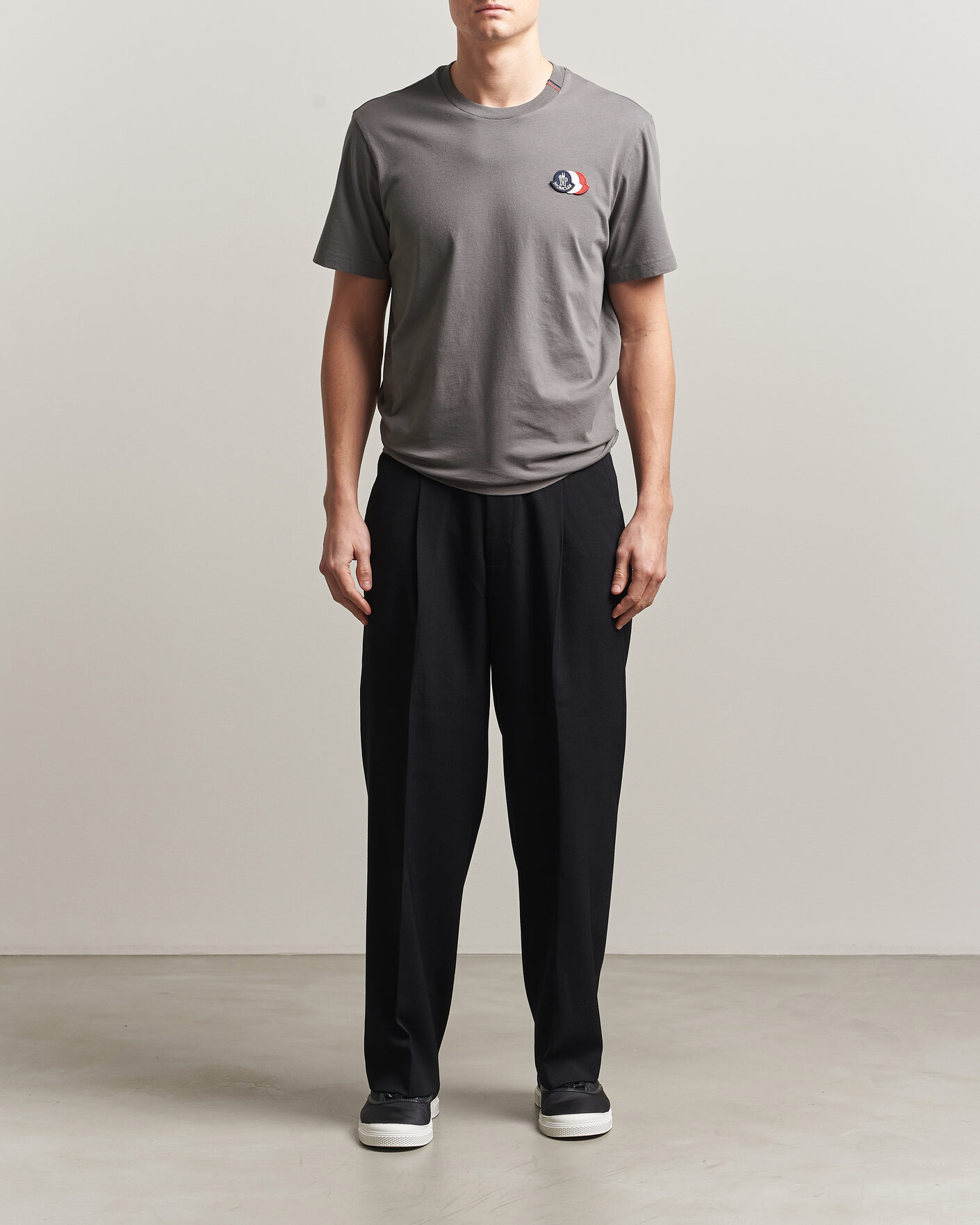 Hombres | Camisetas | Moncler | Tricolore Logo T-Shirt Grey